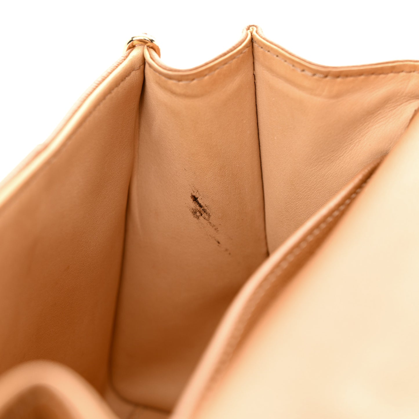 Grained Calfskin Mini Brillant Satchel Natural