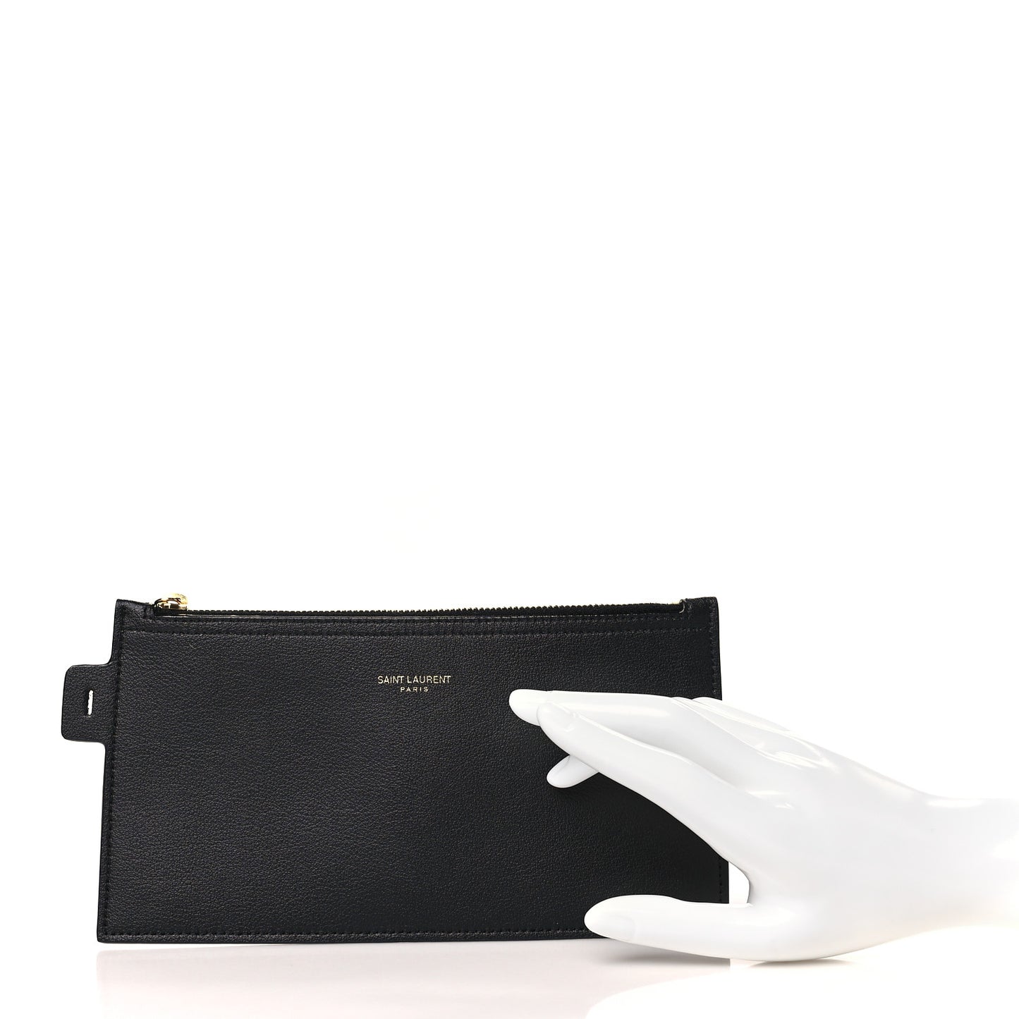 Calfskin North-South Shopping Tote Pouch Black