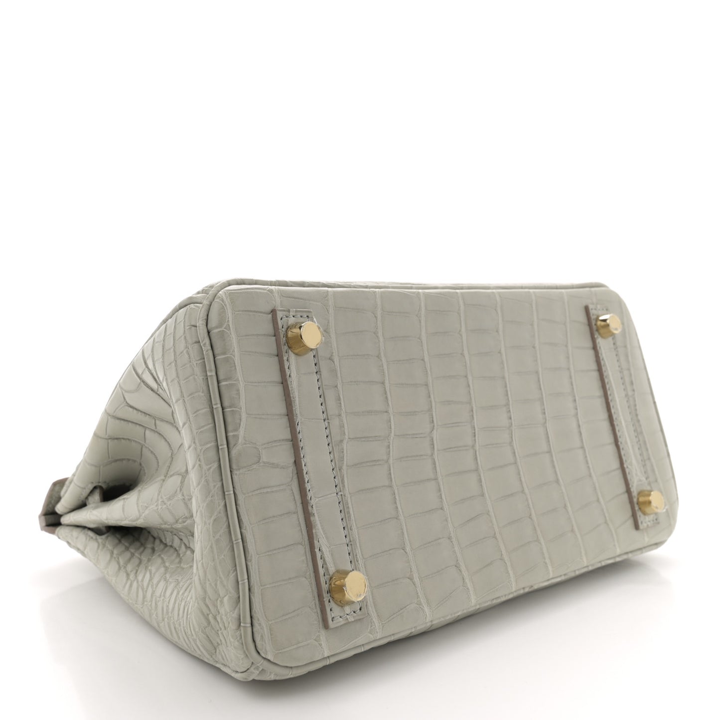 Matte Alligator Horseshoe Birkin 25 Gris Perle