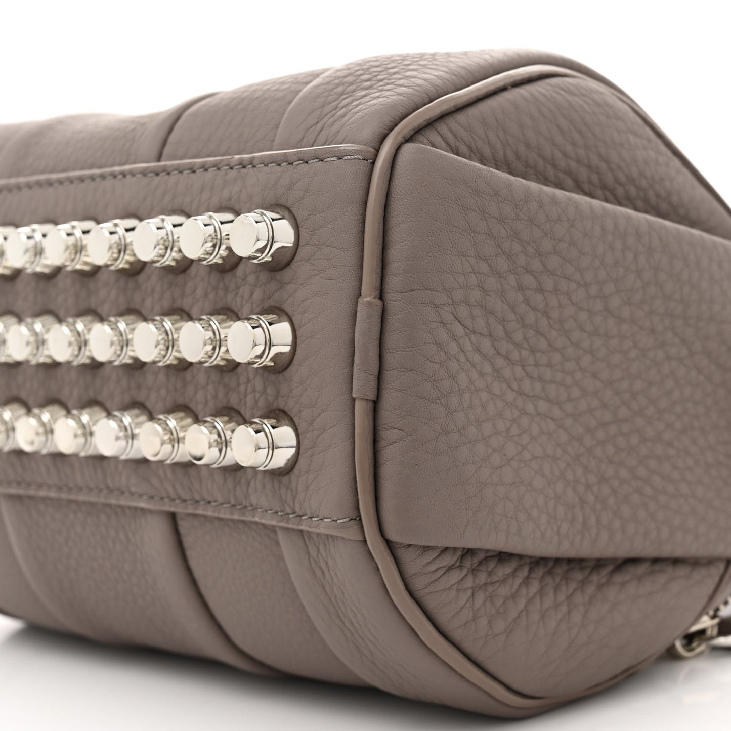 ALEXANDER WANG Pebbled Lambskin Mini Rockie Mink Silver Hardware