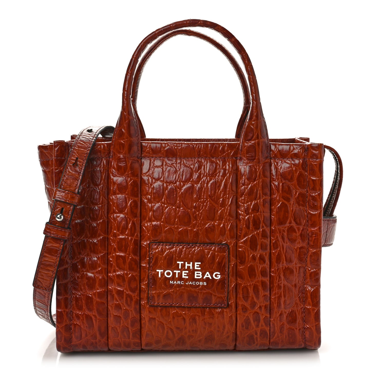 Croc Embossed Small The Tote Bag Brown