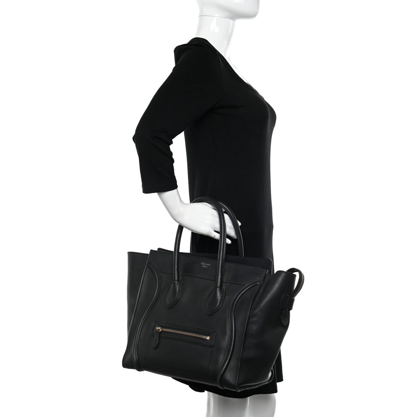 Smooth Calfskin Mini Luggage Black