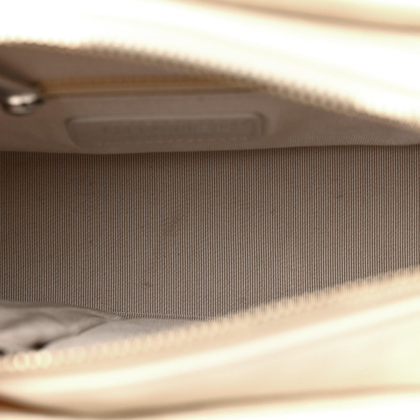 Tweed Calfskin Quilted Small Gabrielle Hobo Beige Ivory