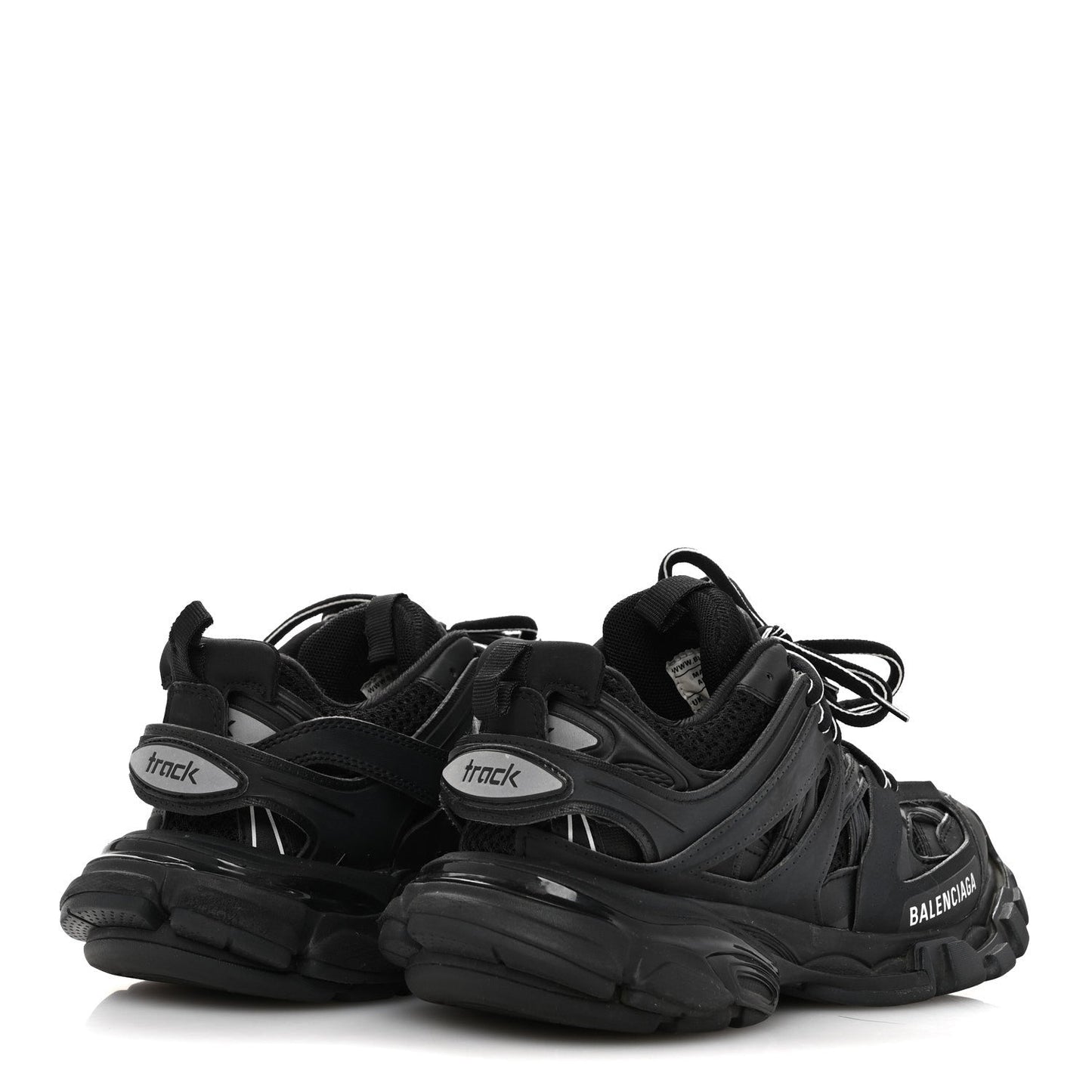 Rubber Mesh Fabric Womens Track Sneakers 36 Black