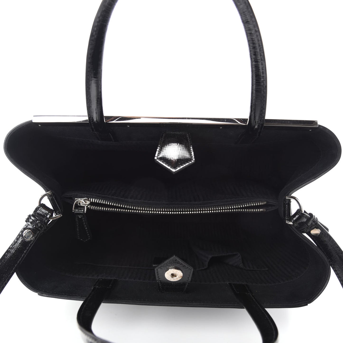 Patent Vitello Elite Regular 2Jours Tote Black
