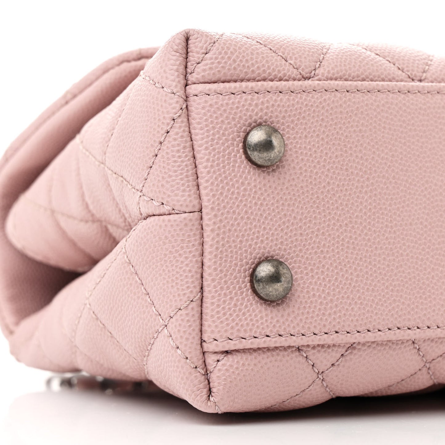 Caviar Quilted Mini Coco Handle Flap Pink