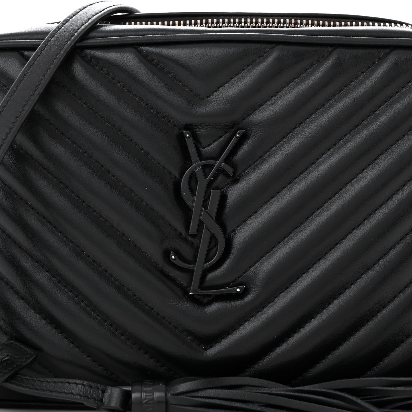 Calfskin Matelasse Monogram Monochrome Lou Camera Bag Black