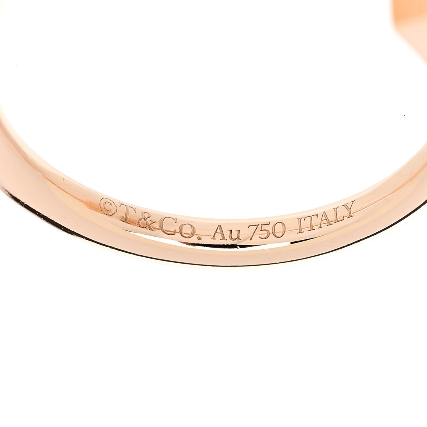 18K Rose Gold Diamond Mother of Pearl T Wire Ring 52 6