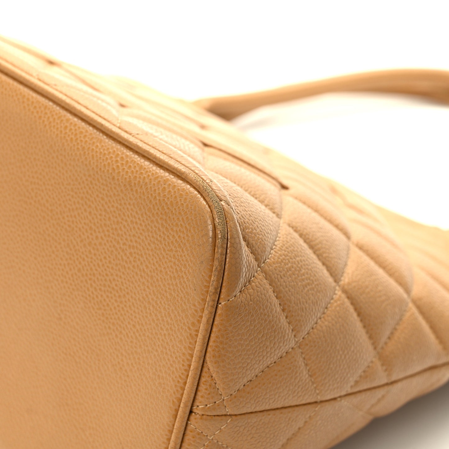 Caviar Quilted Medallion Tote Beige