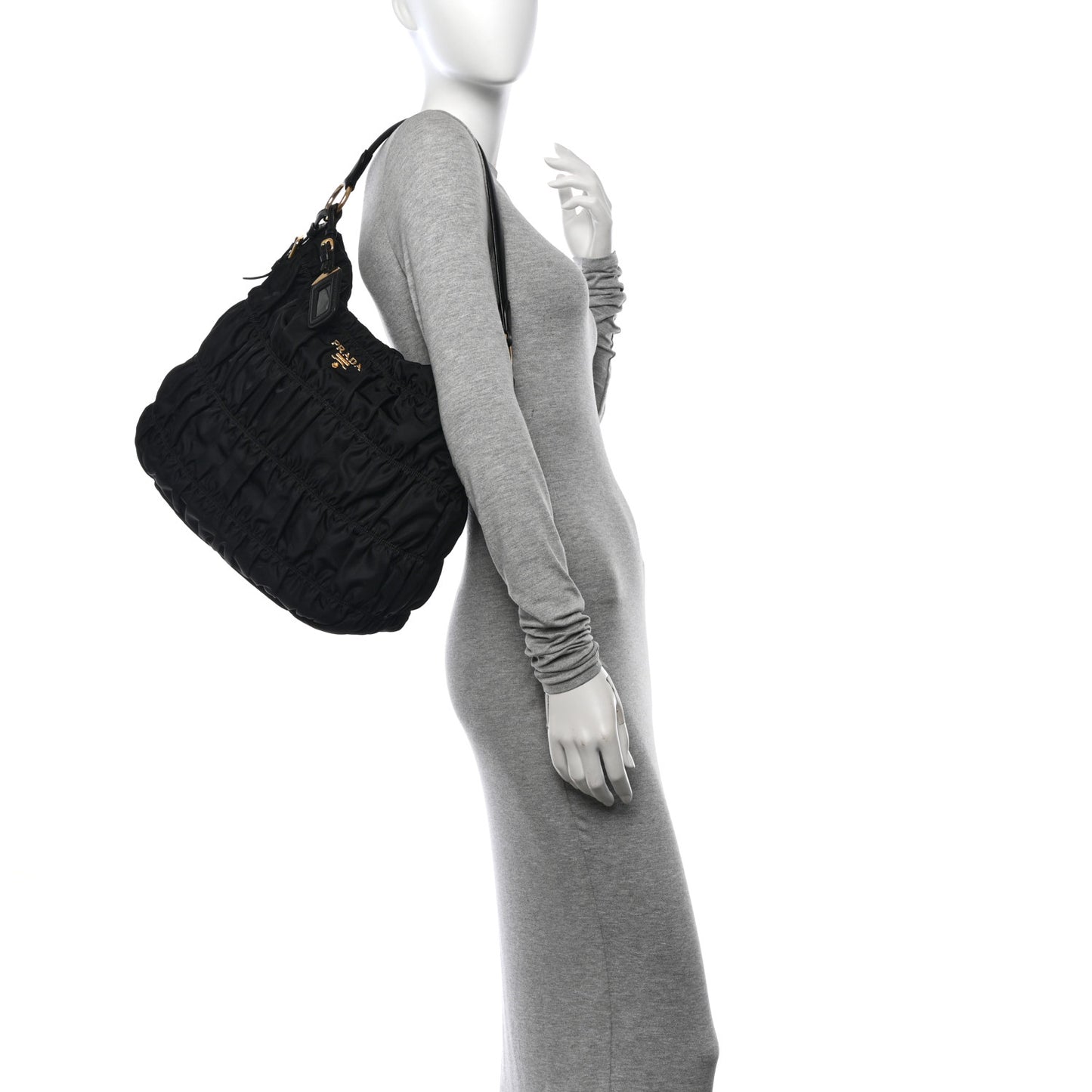 Tessuto Nylon Gaufre Tote Black