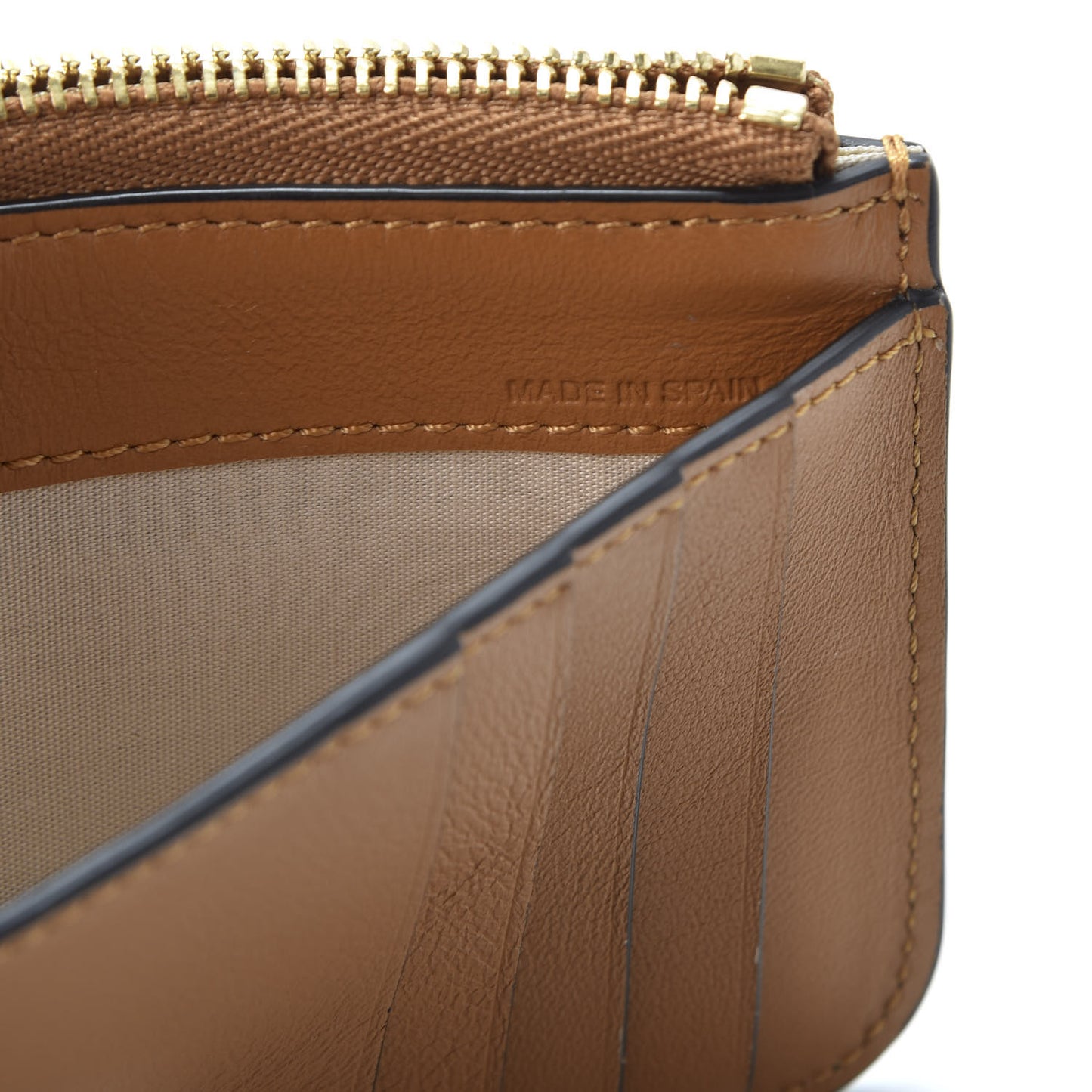 Crocodile Embossed Calfskin C Small Purse Autumnal Brown