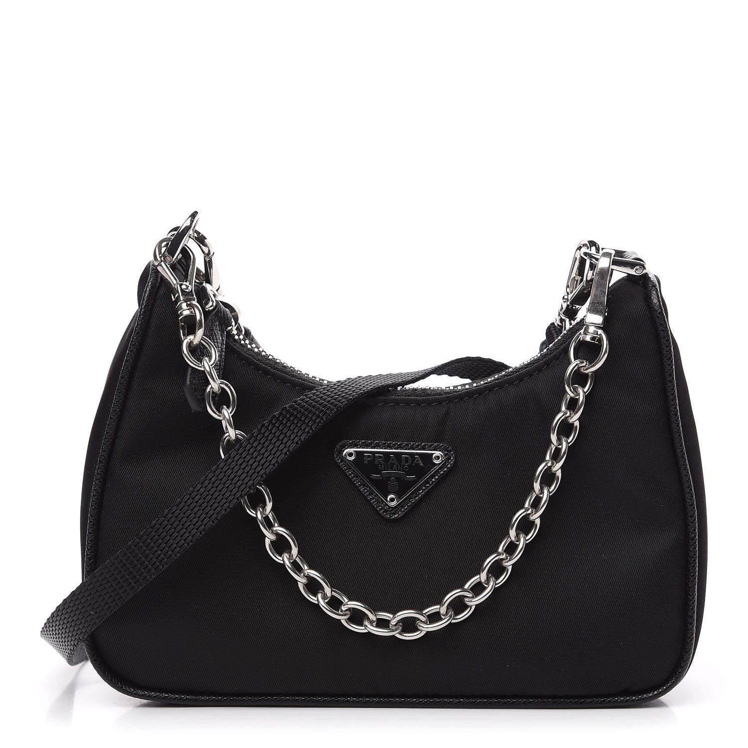 Prada Tessuto Nylon Mini Re-Edition 2000 Shoulder Bag Black 1 of 8