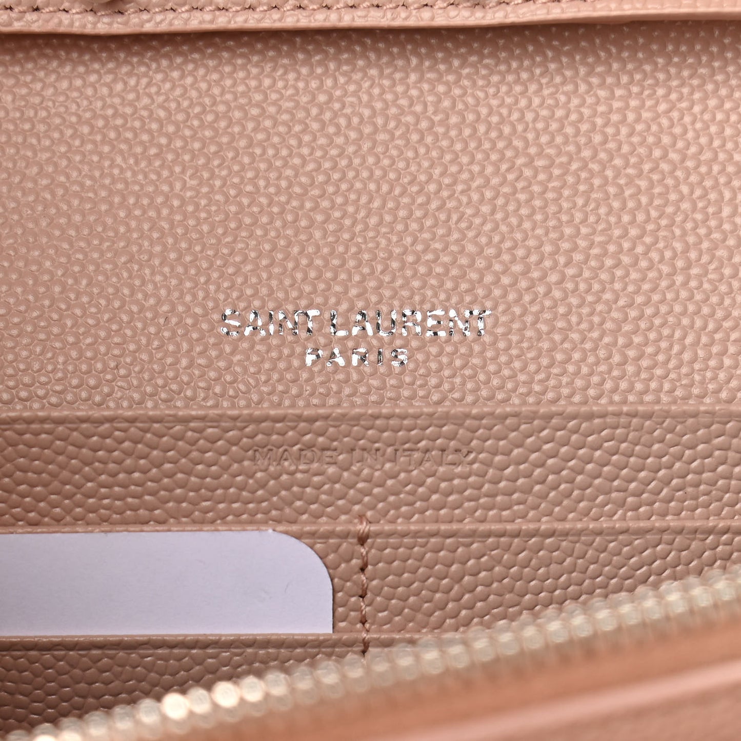 Grain De Poudre Matelasse Chevron Monogram Chain Wallet Pale Pink