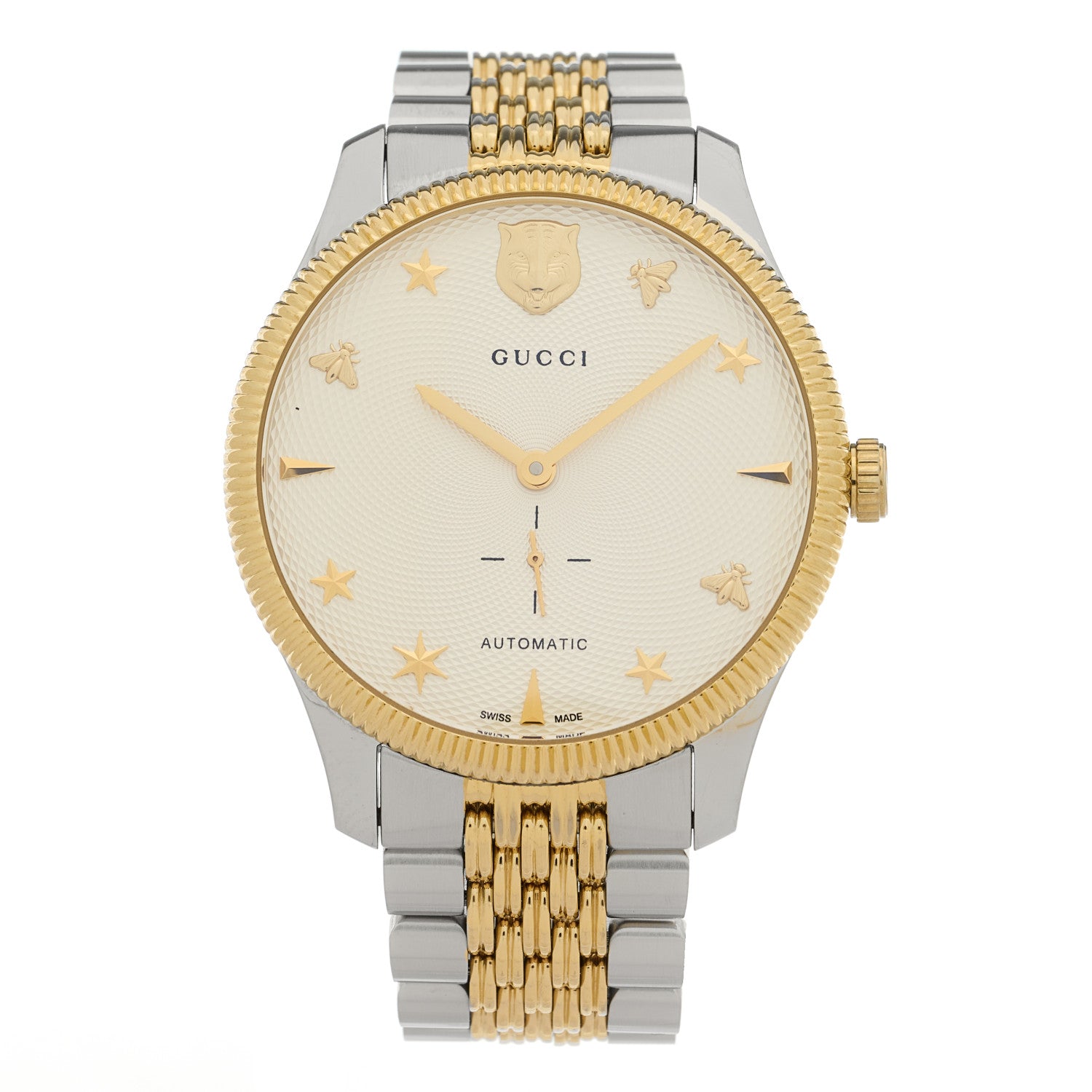 Gucci Stainless Steel 40mm G-Timeless Two Tone Charm Automatic