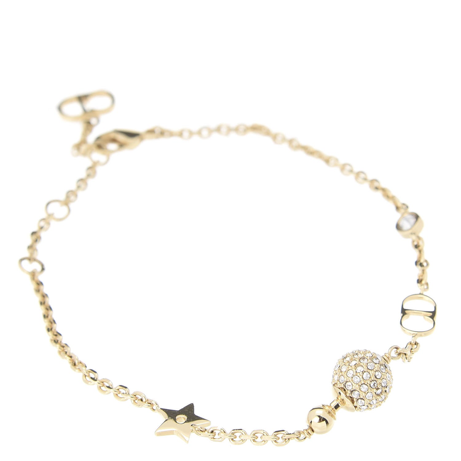 Christian Dior Metal Crystal La Petite Tribale Bracelet Gold 1 of 4