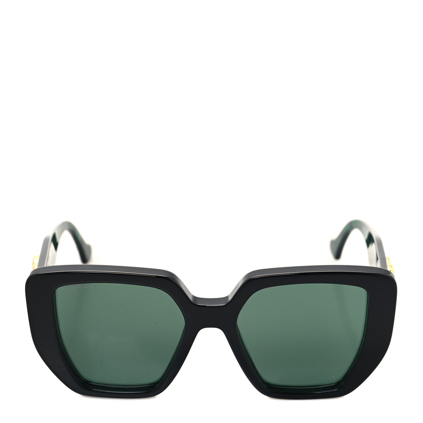 Acetate Square Frame Sunglasses GG0956S Green Black