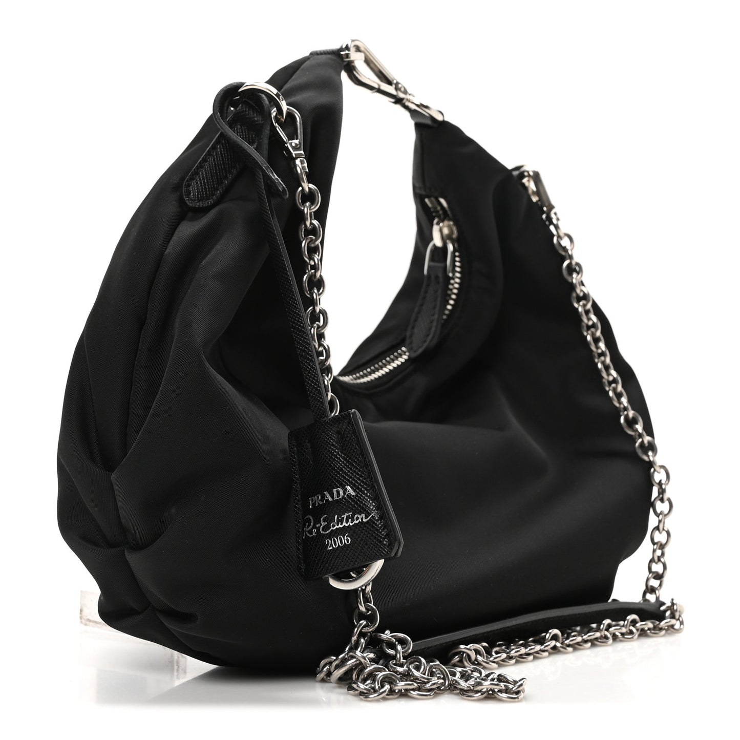 Tessuto Nylon Saffiano Re-Edition 2006 Shoulder Bag Black