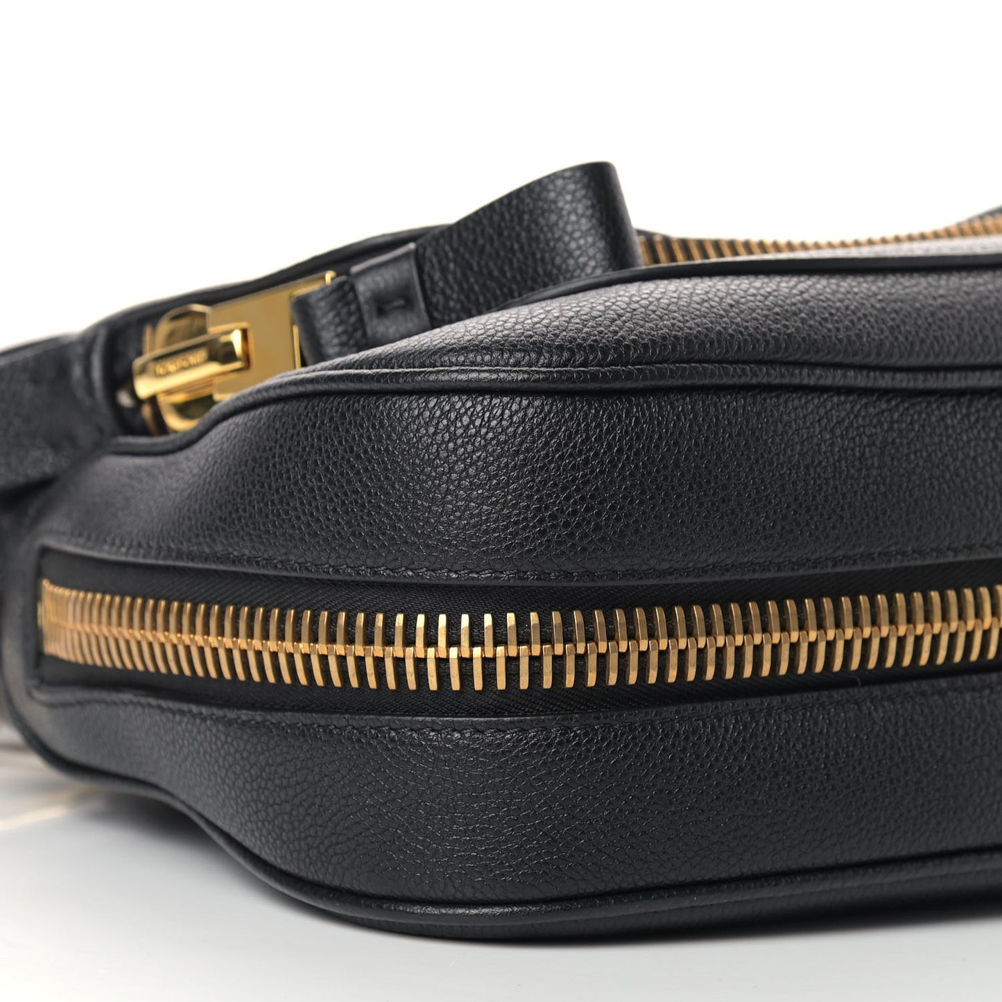 Grained Calfskin Medium Jennifer Crossbody Bag Black