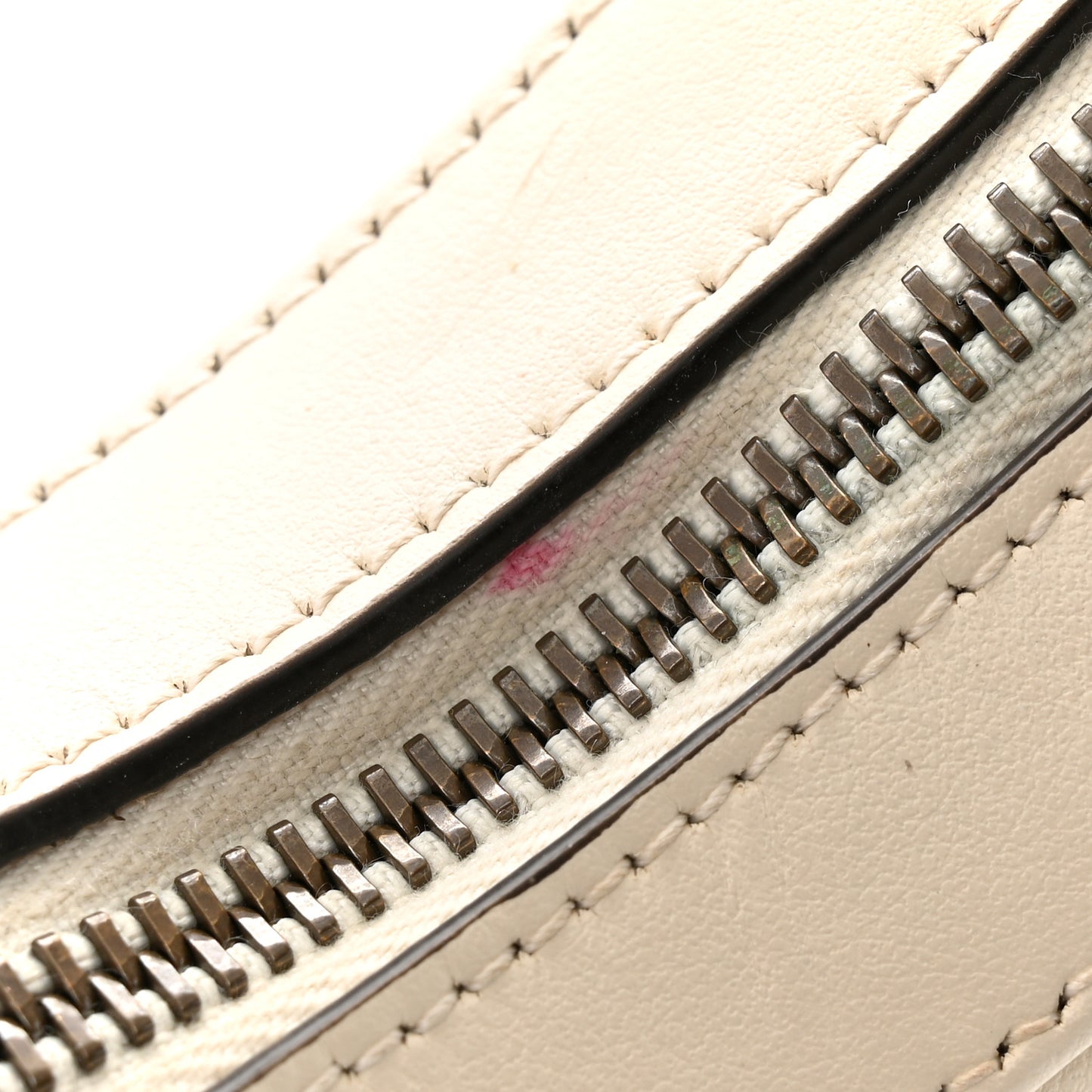 Calfskin Matelasse Chevron Mini GG Marmont Half Moon Hobo Mystic White