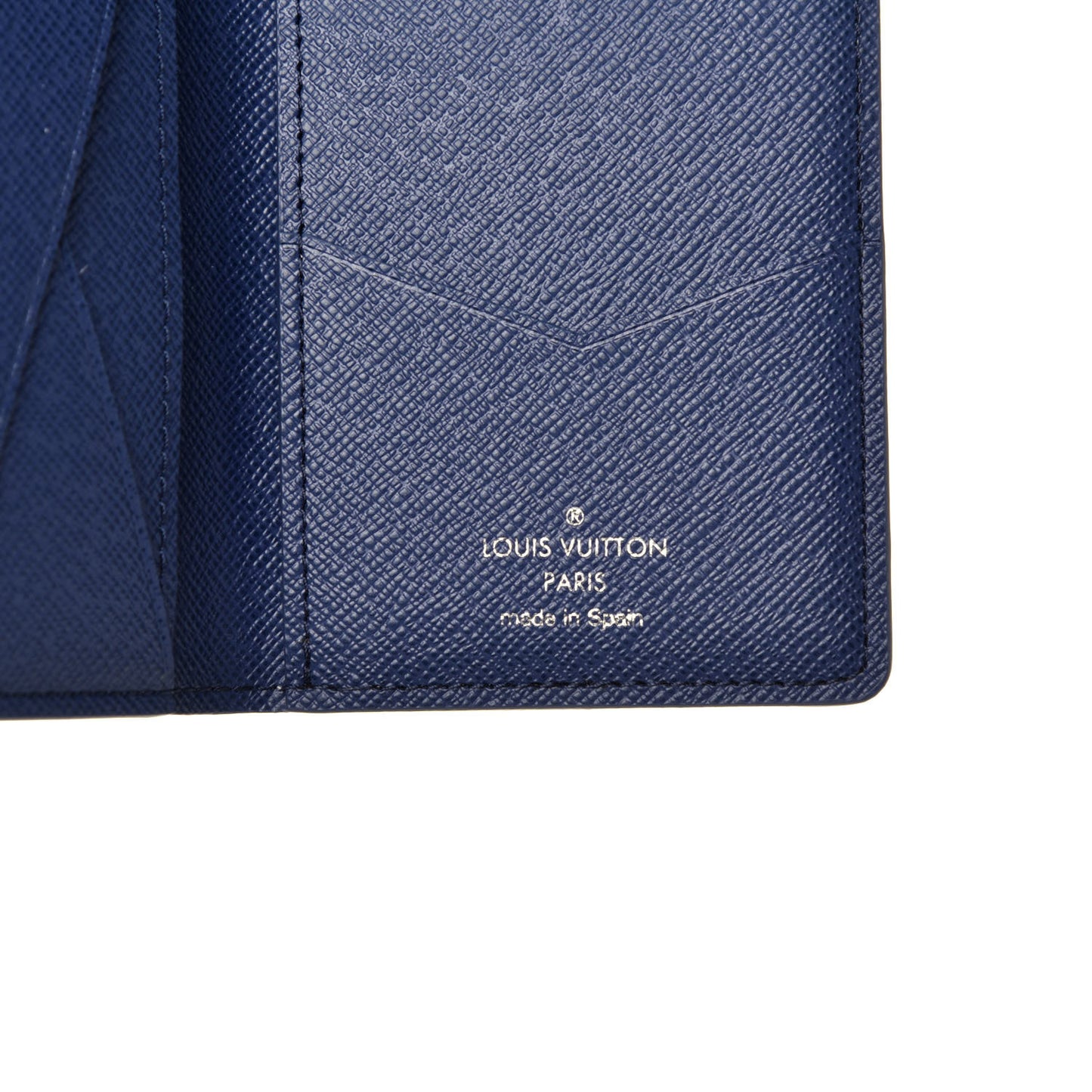 Monogram Watercolor Pocket Organizer Blue