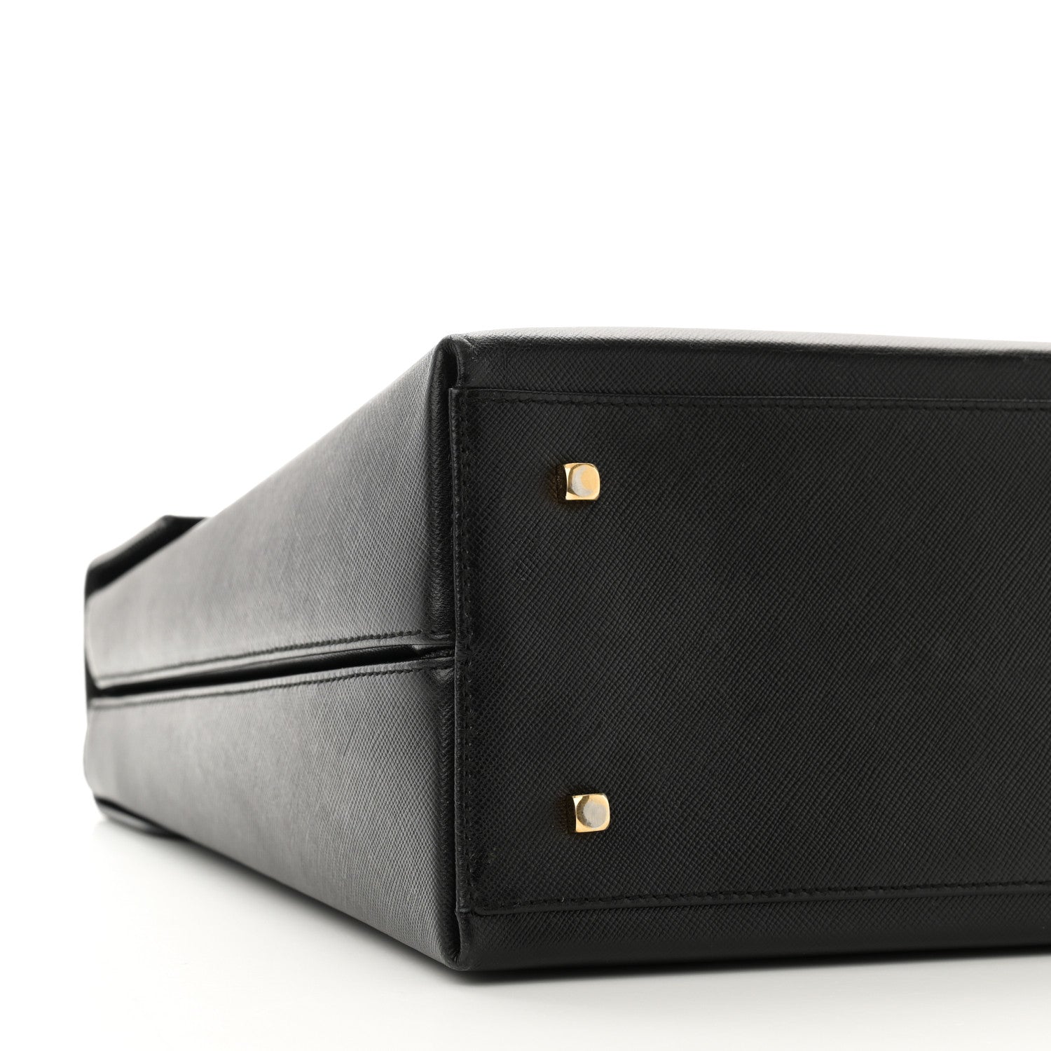 Salvatore Ferragamo Hammered Calfskin Iconic Large Top Handle Bag Black 8 of 10