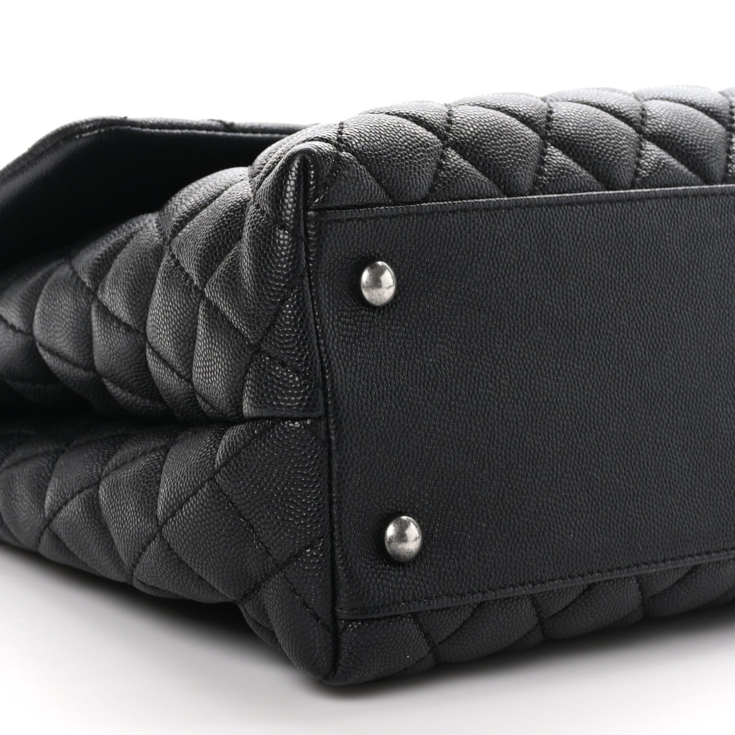 Chanel Caviar Quilted Medium Coco Handle Flap Black 8 of 9