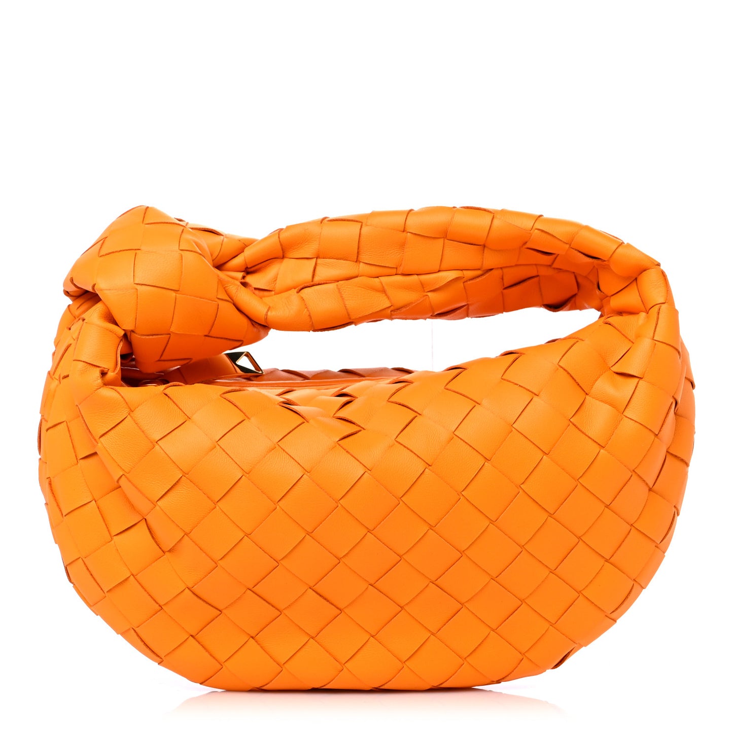 Nappa Intrecciato Mini Jodie Tangerine