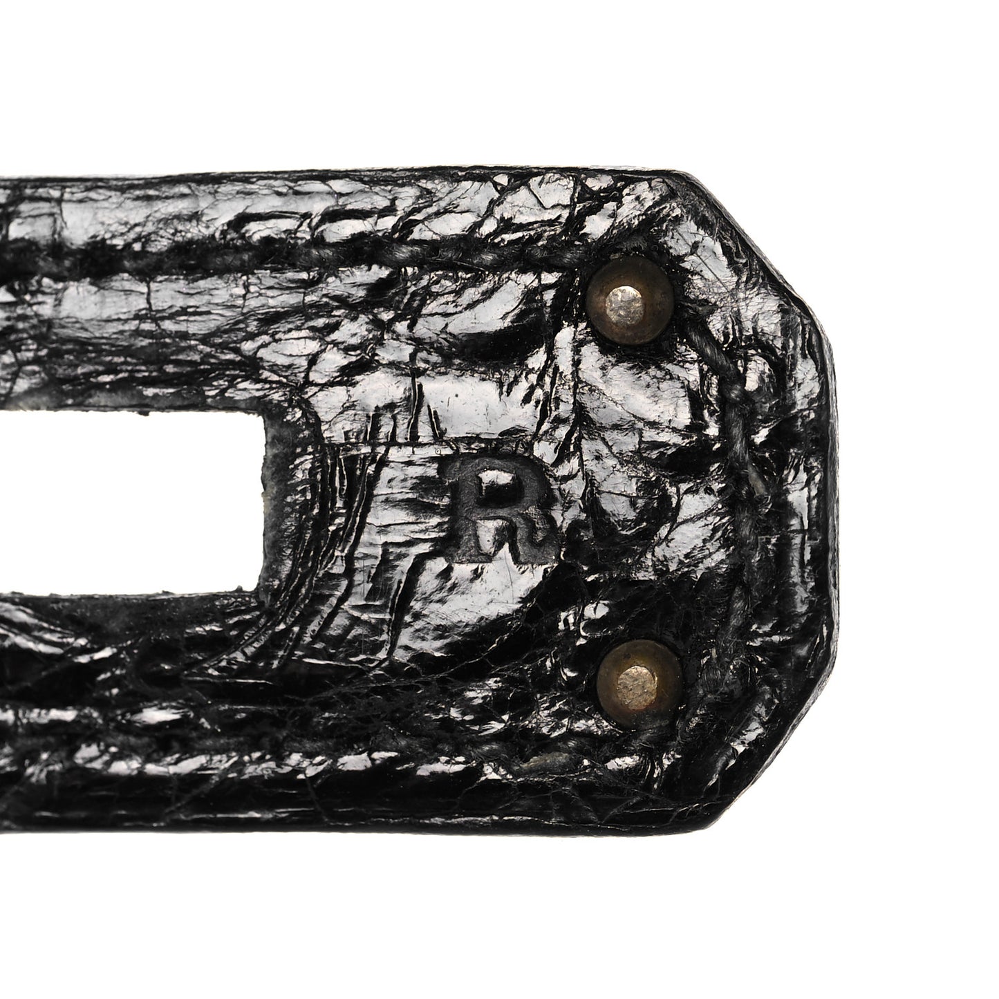 Shiny Alligator Kelly Sellier 28 Black