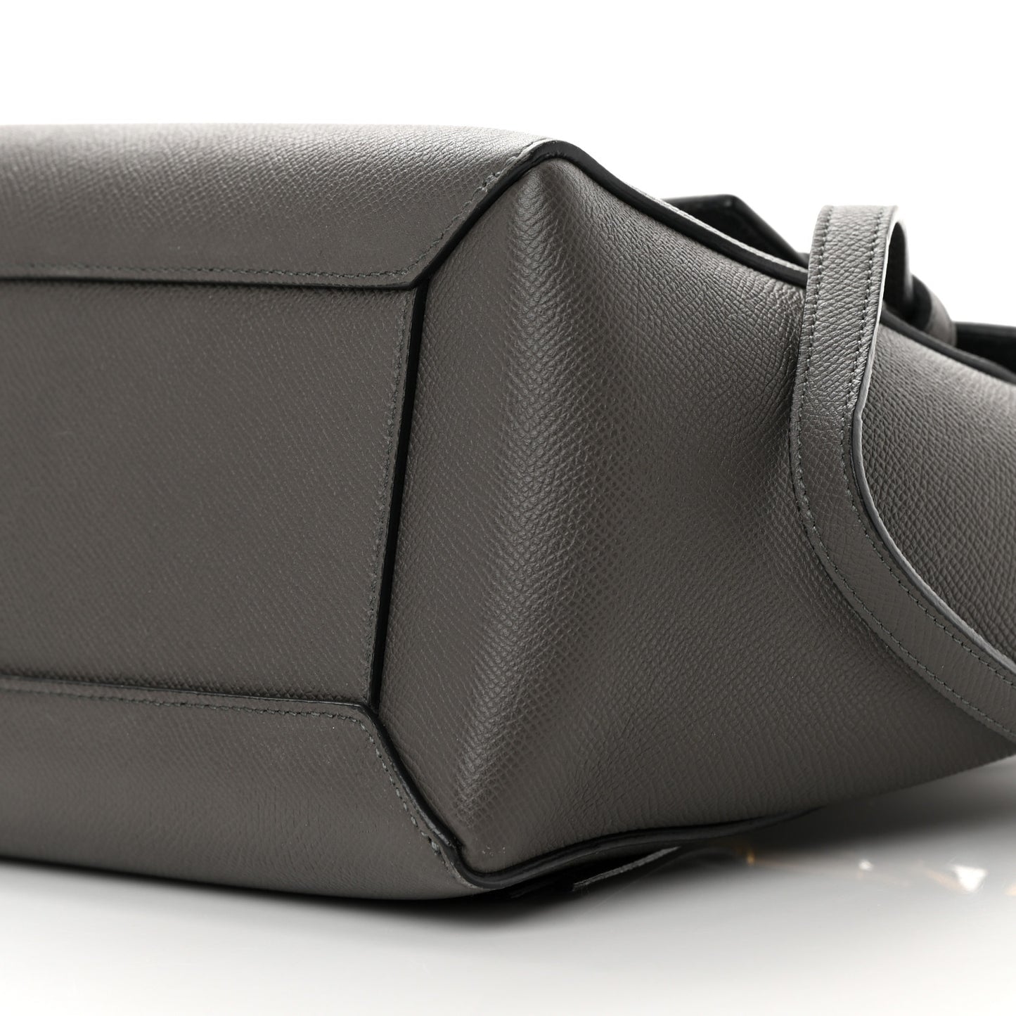 Baby Grained Calfskin Micro Belt Bag Grey