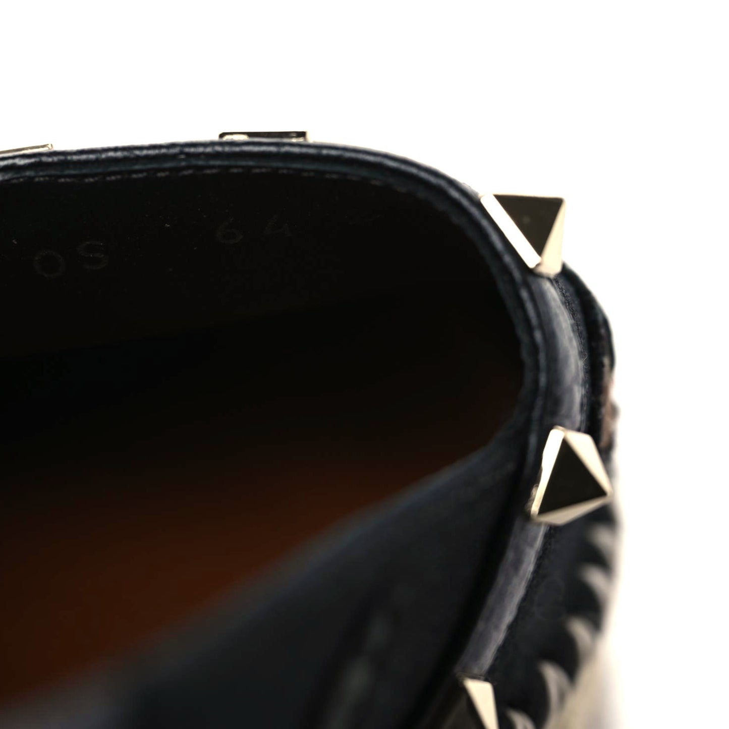 Denim Butterfly Embroidered Rockstud Espadrille Flats 41 Black Multicolor