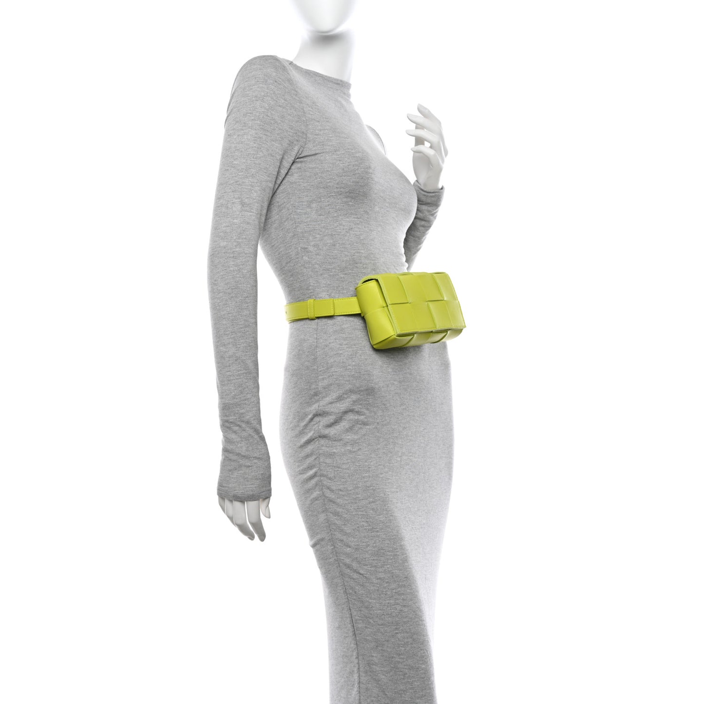 Nappa Intreccio Cassette Belt Bag Kiwi