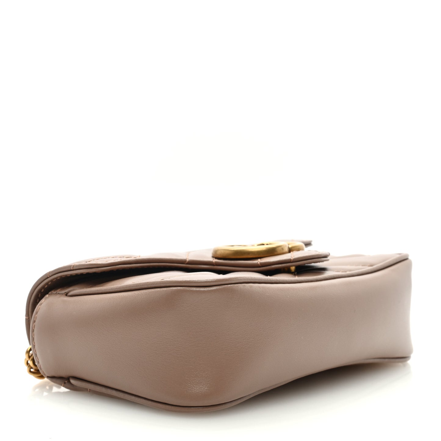 Calfskin Matelasse Super Mini GG Marmont Shoulder Bag Porcelain Rose