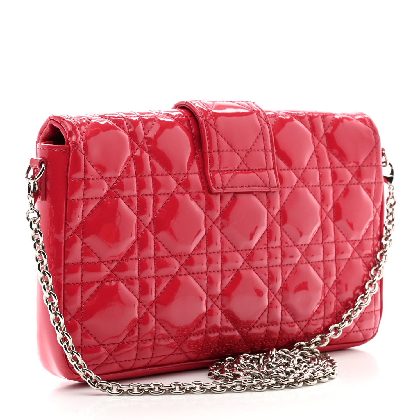 Patent Cannage Miss Dior Promenade Pouch Fuchsia