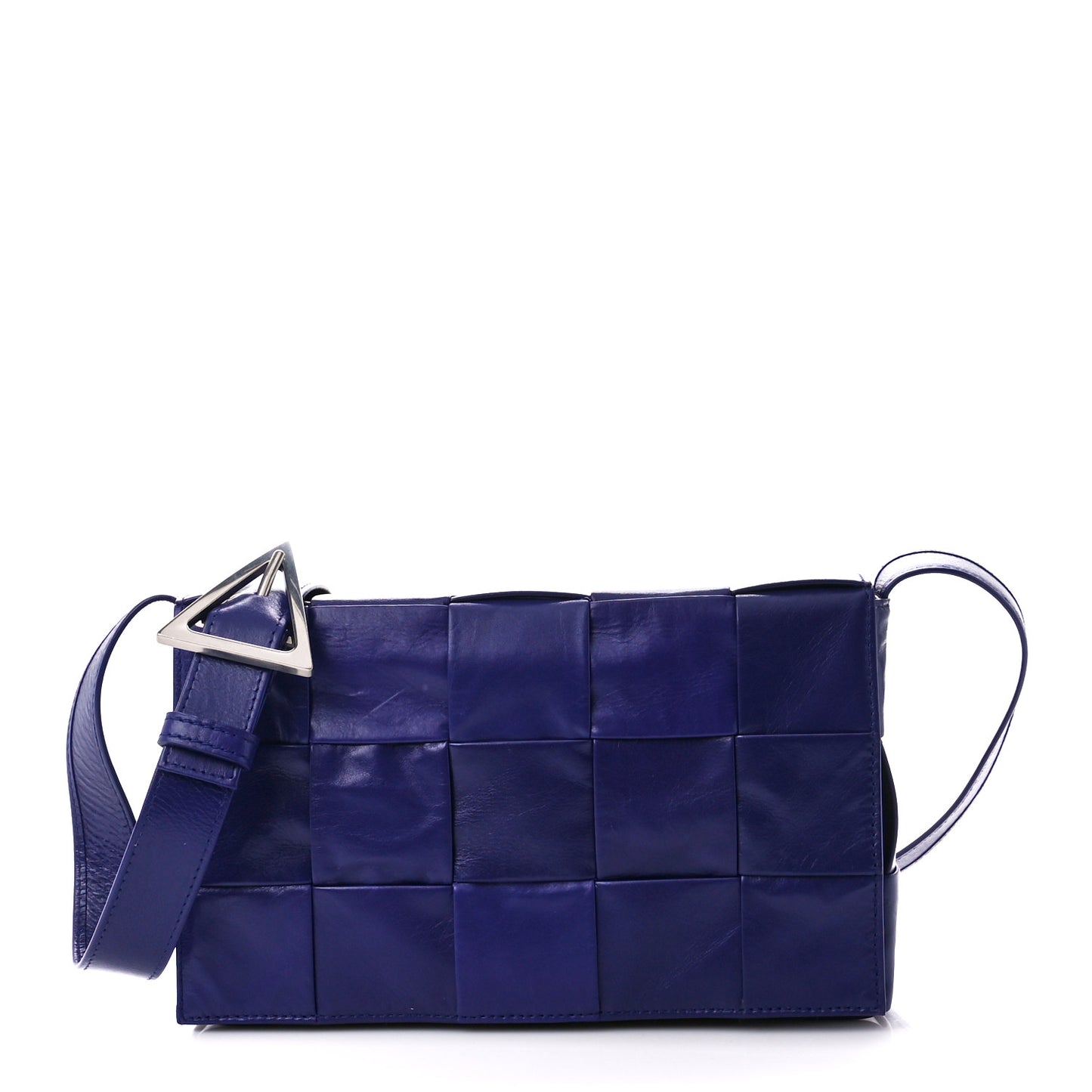 Paper Calfskin Maxi Intreccio Cassette Crossbody Bag Purple