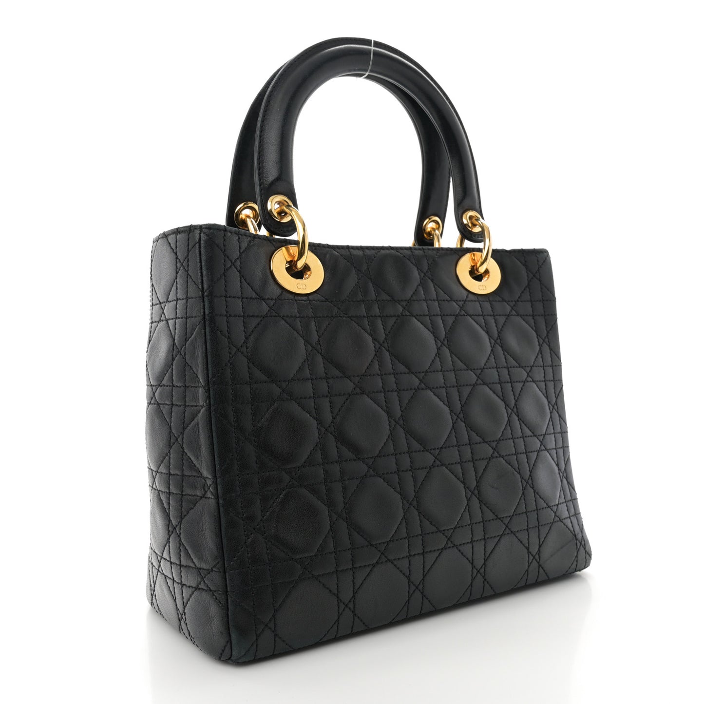Lambskin Cannage Medium Lady Dior Black