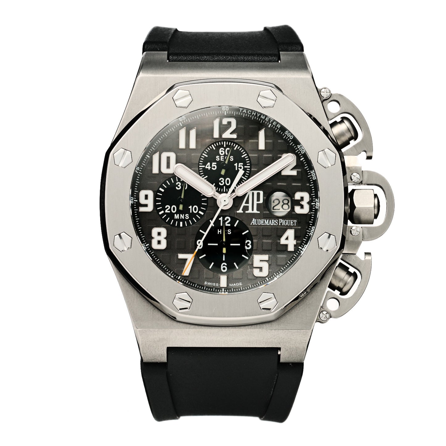 Titanium Rubber 48mm Royal Oak Offshore Terminator T3 Chronograph Automatic Watch Black 25863TI.OO.A001CU.01