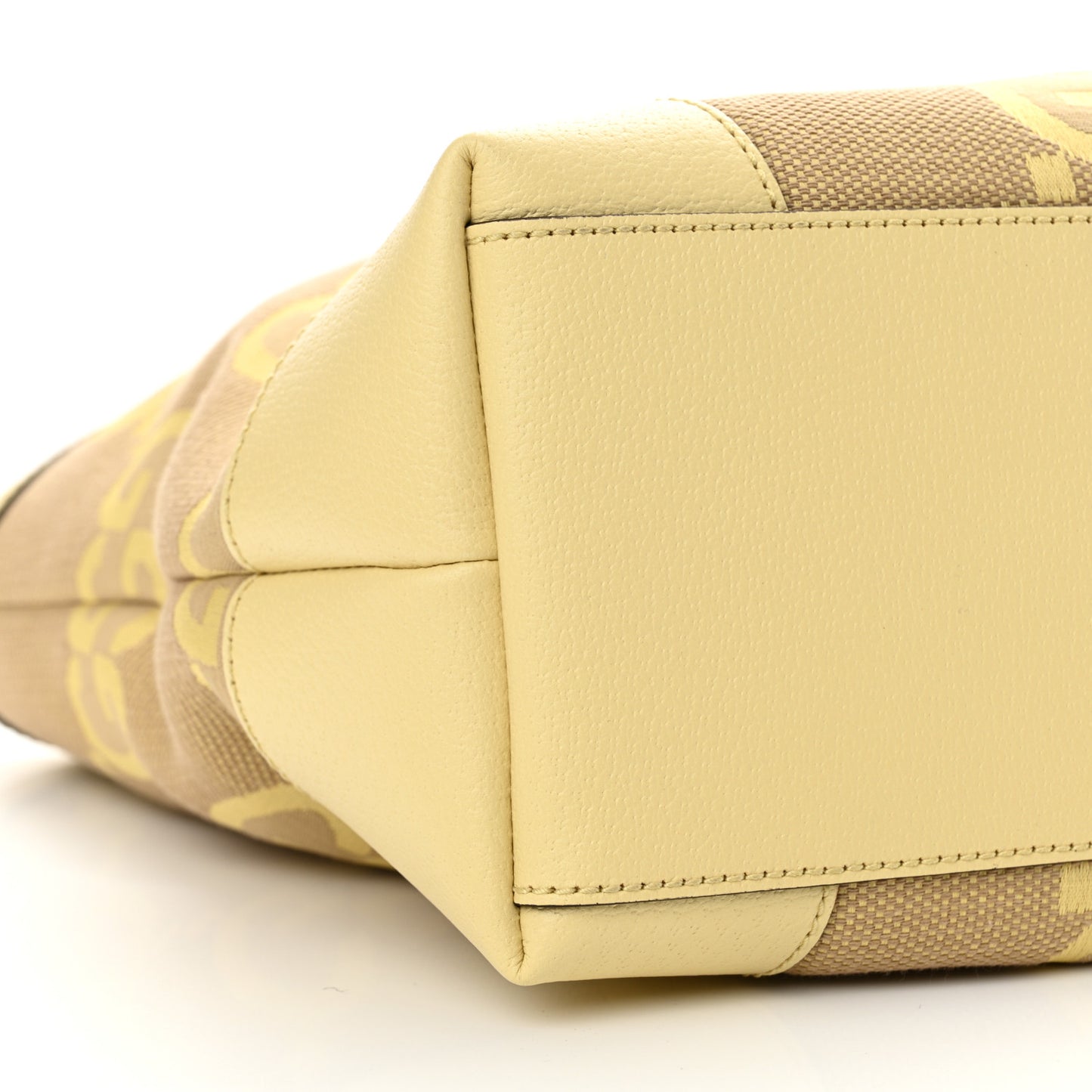 Monogram Jumbo GG Textured Dollar Calfskin Medium Ophidia Shopping Tote Yellow