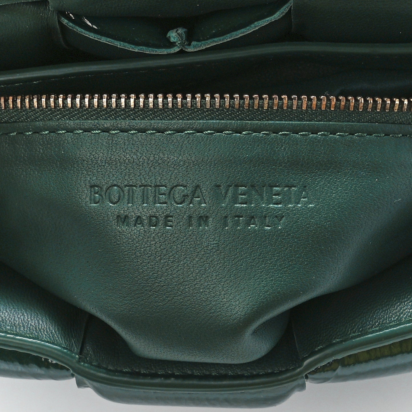Textured Deerskin Maxi Intrecciato Padded Cassette Crossbody Bag Raintree
