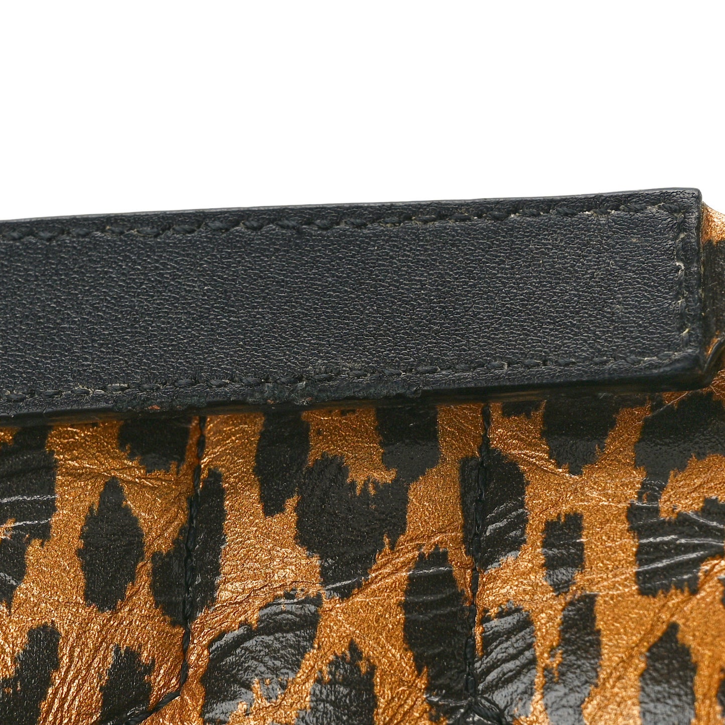 Calfskin Y Quilted Monogram Small Loulou Chain Satchel Leopard