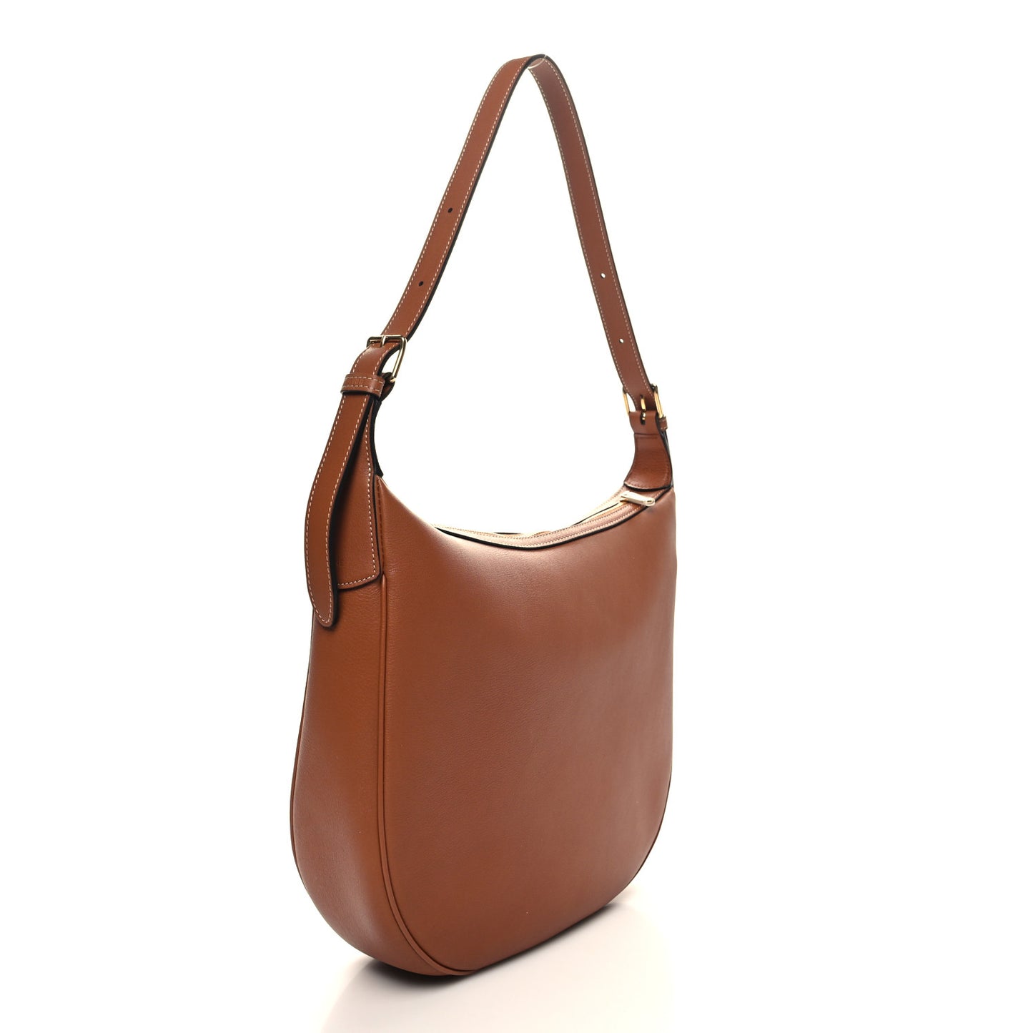 Supple Calfskin Medium Triomphe Heloise Shoulder Bag Tan