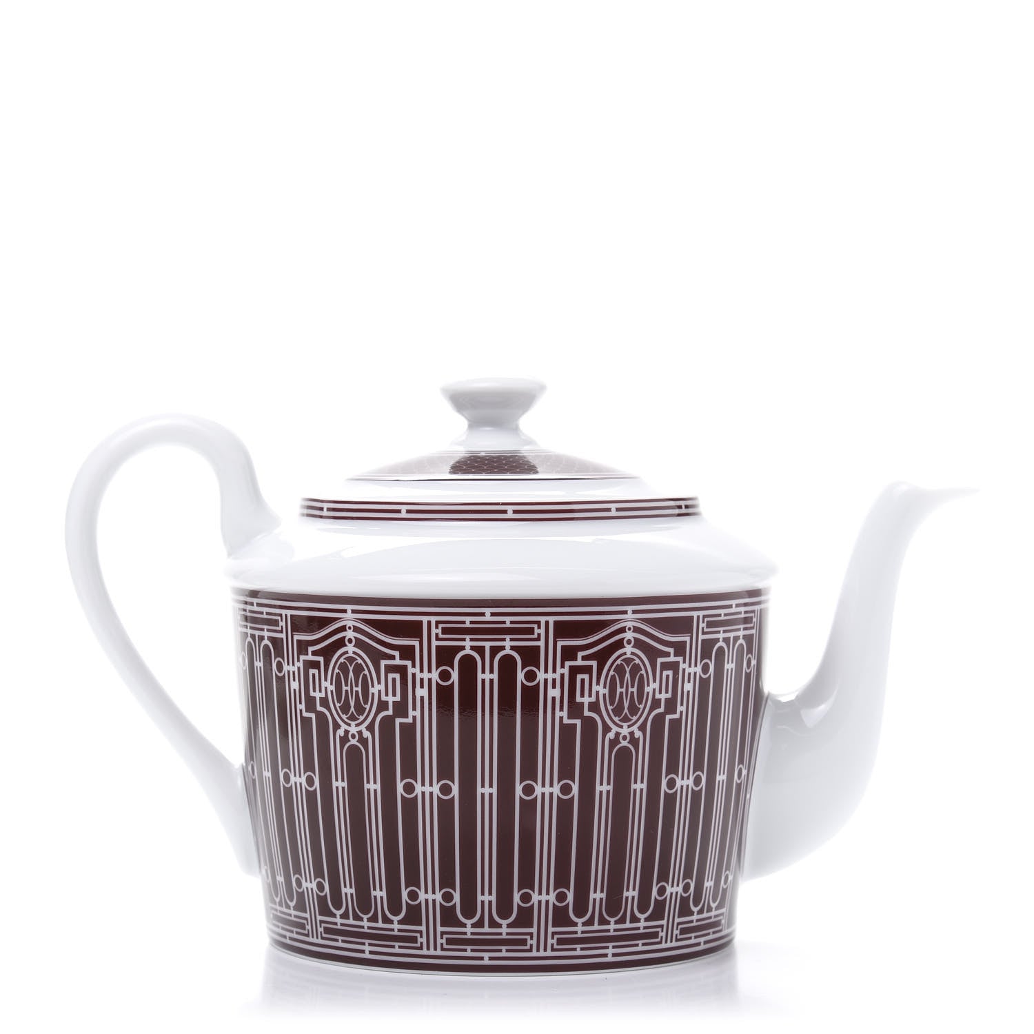 Hermes Porcelain H Deco Tea Set Rouge 3 of 17