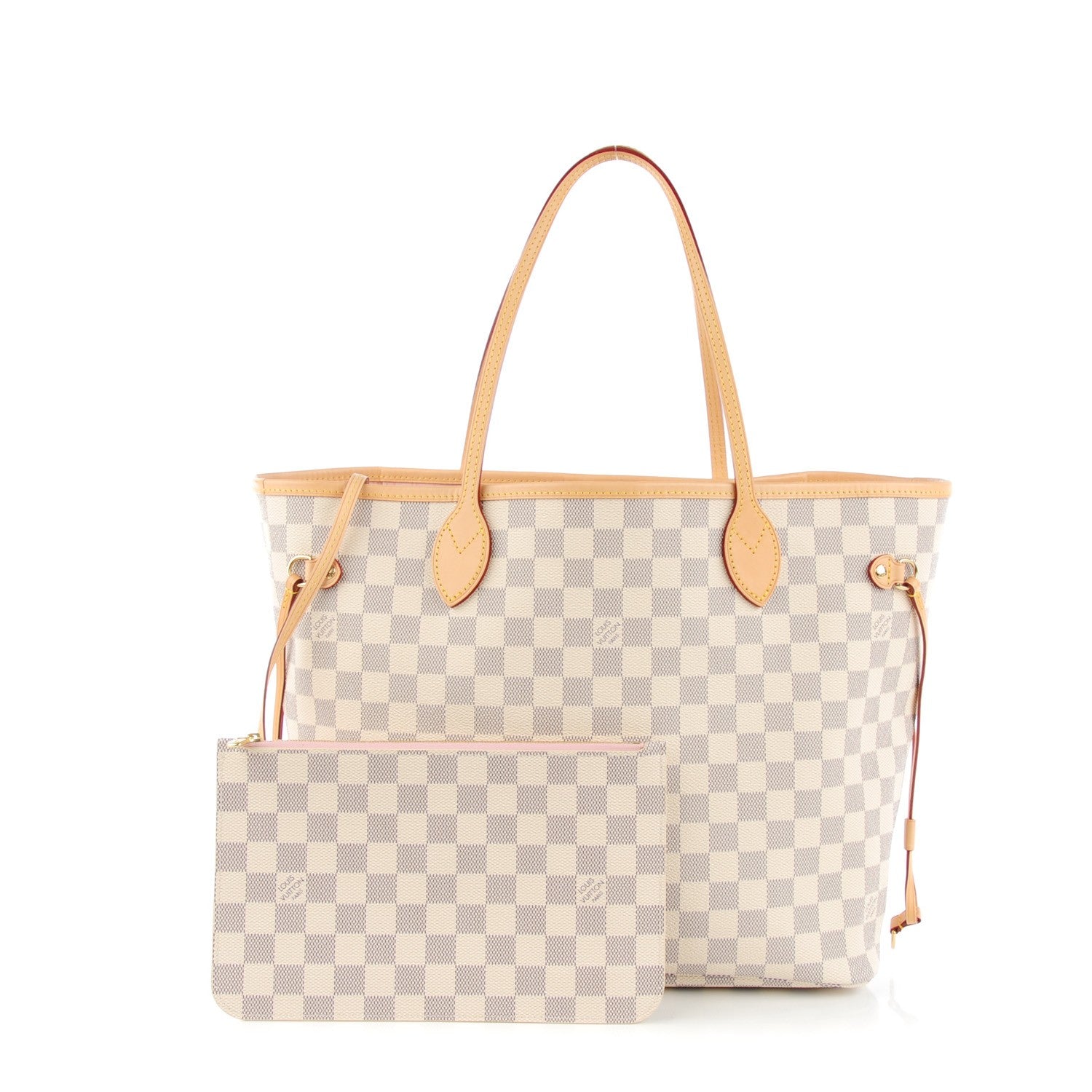 Louis Vuitton Damier Azur Neo Neverfull MM Rose Ballerine 1 of 10