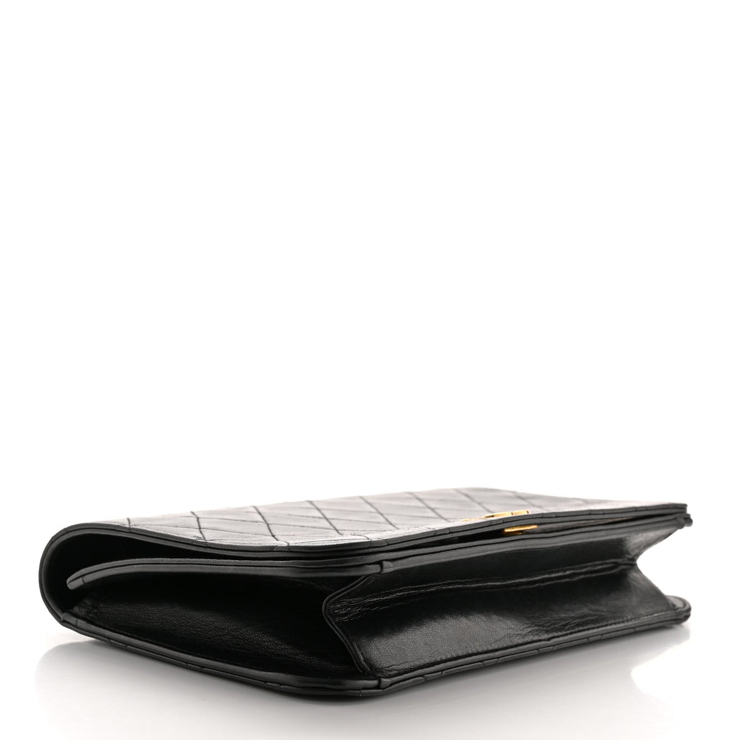 Lambskin Quilted Small Single Flap Bag Black
