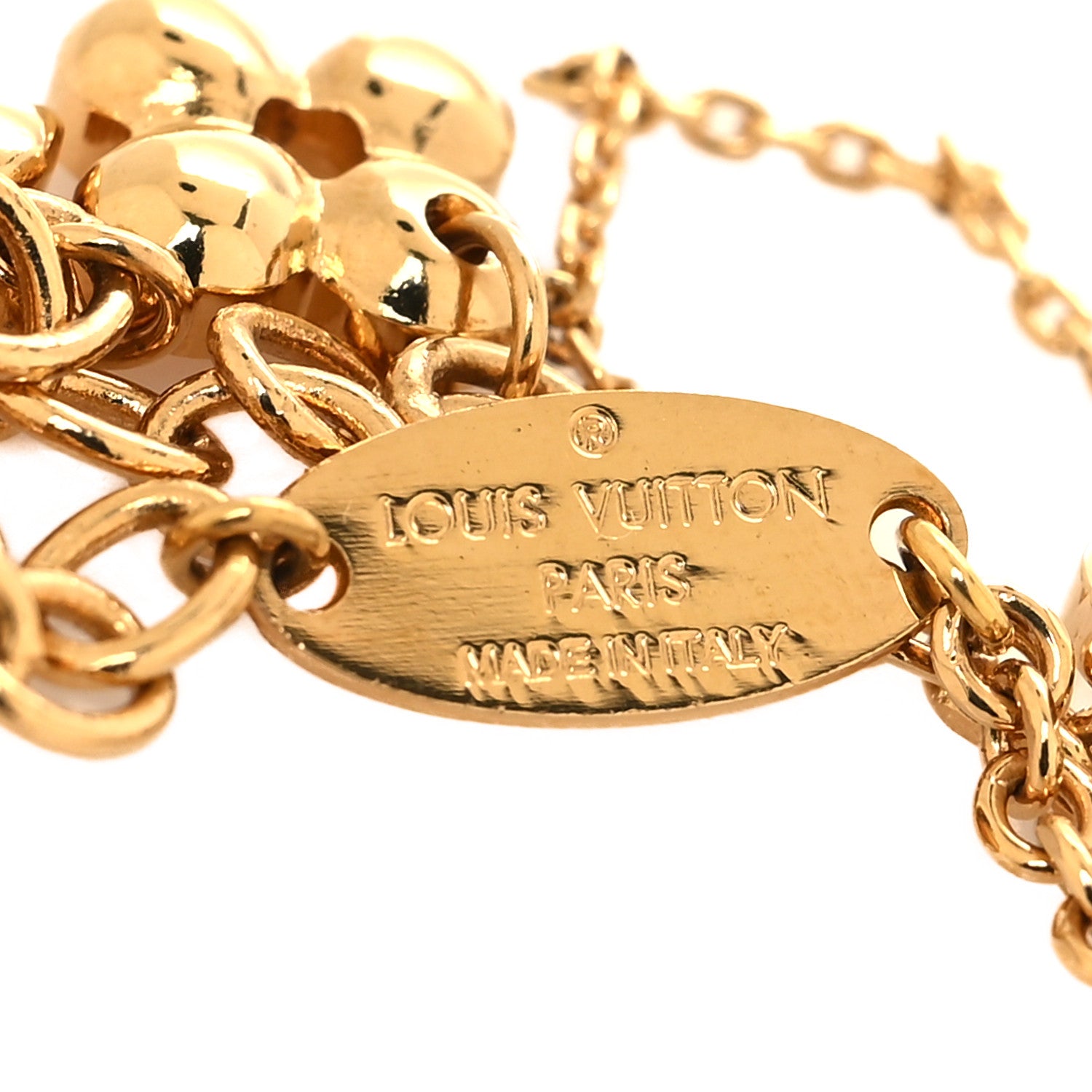 Louis Vuitton Sweet Monogram Charm Bracelet Gold 4 of 5