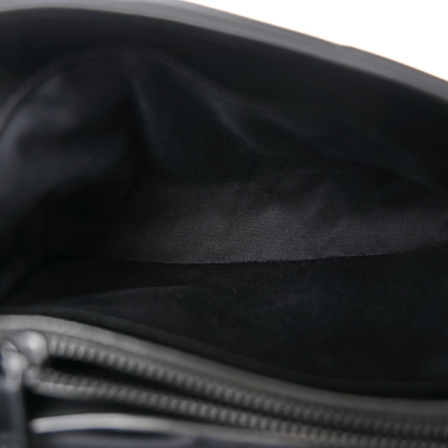 Calfskin Y Quilted Monogram Monochrome Small Loulou Chain Satchel Black