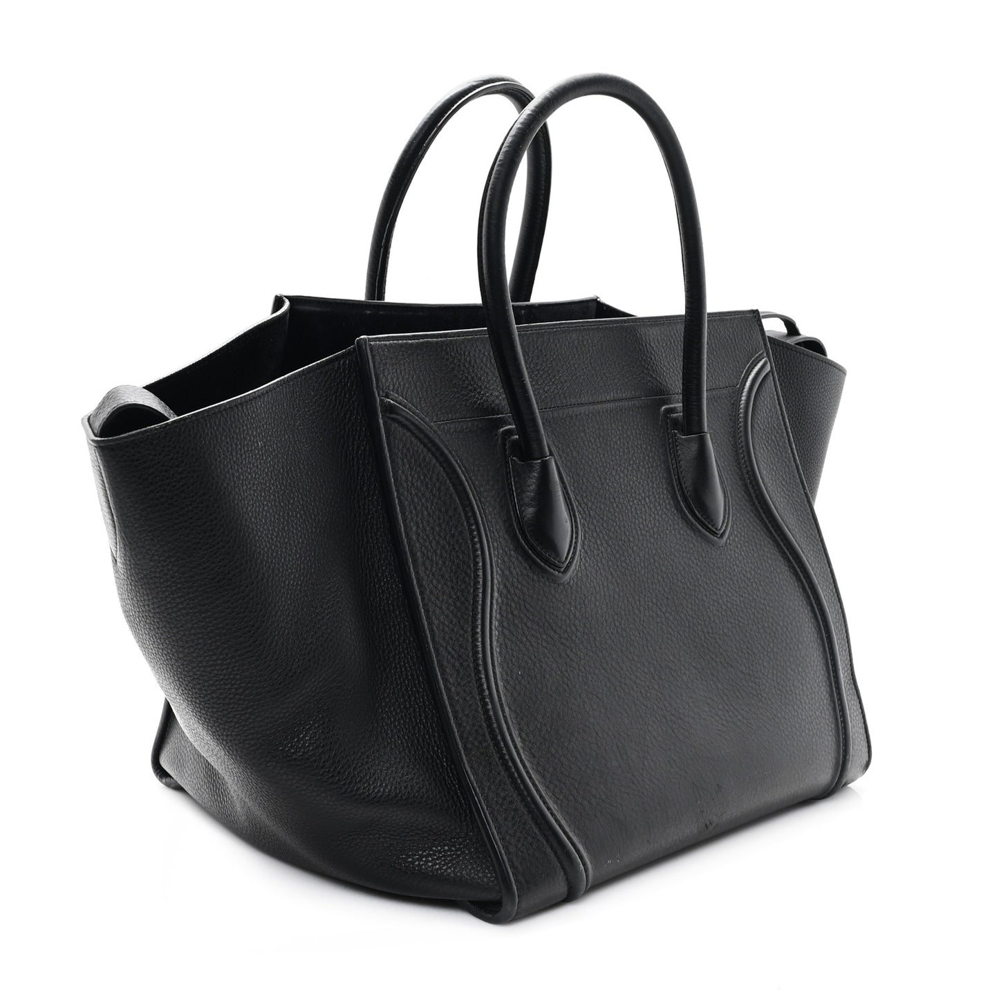 Grained Calfskin Medium Phantom Luggage Black
