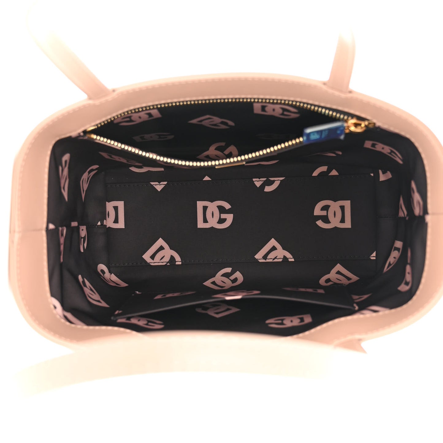 Calfskin Small DG Logo Shopper Tote Cipria