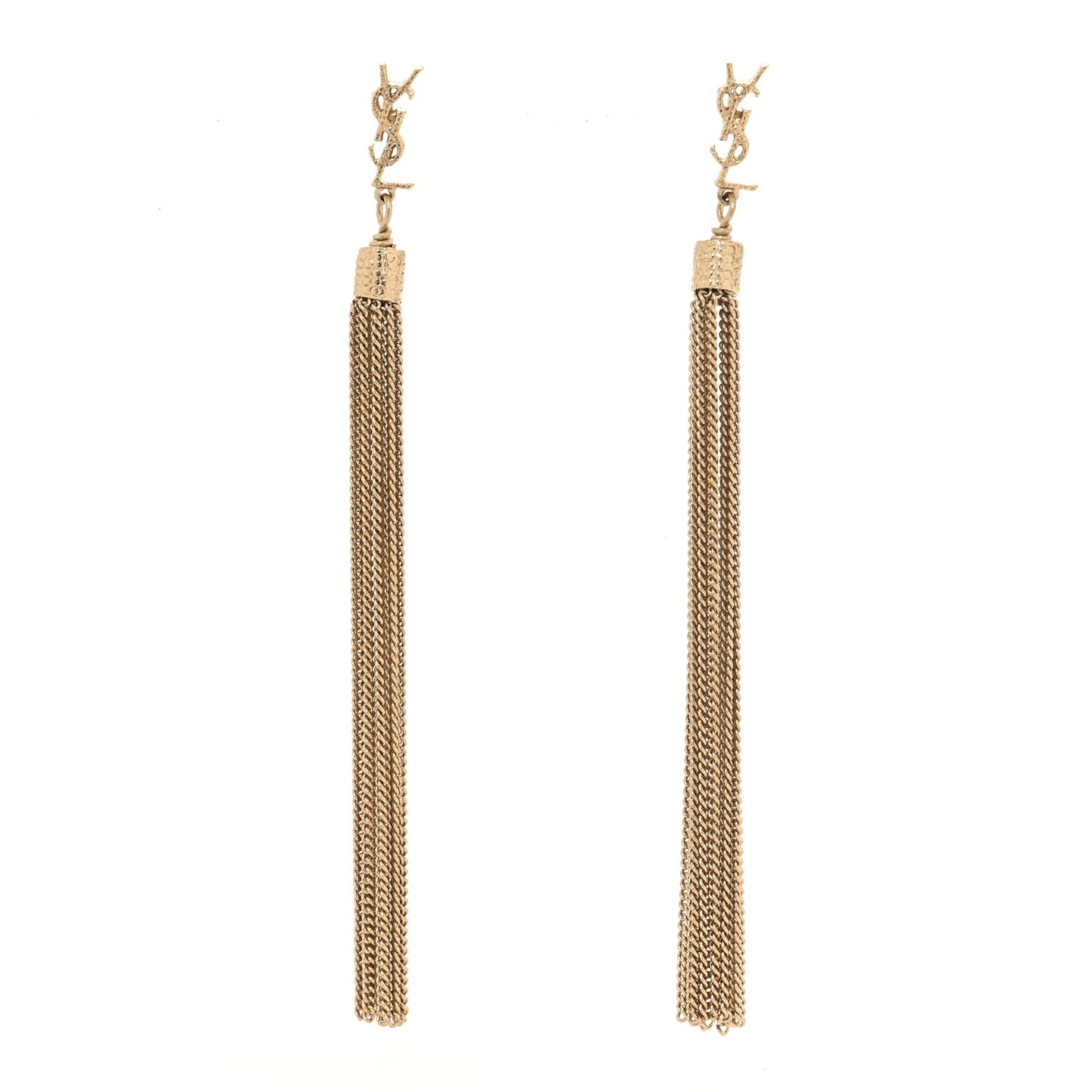 Metal Monogram Loulou Tassel Earrings Gold