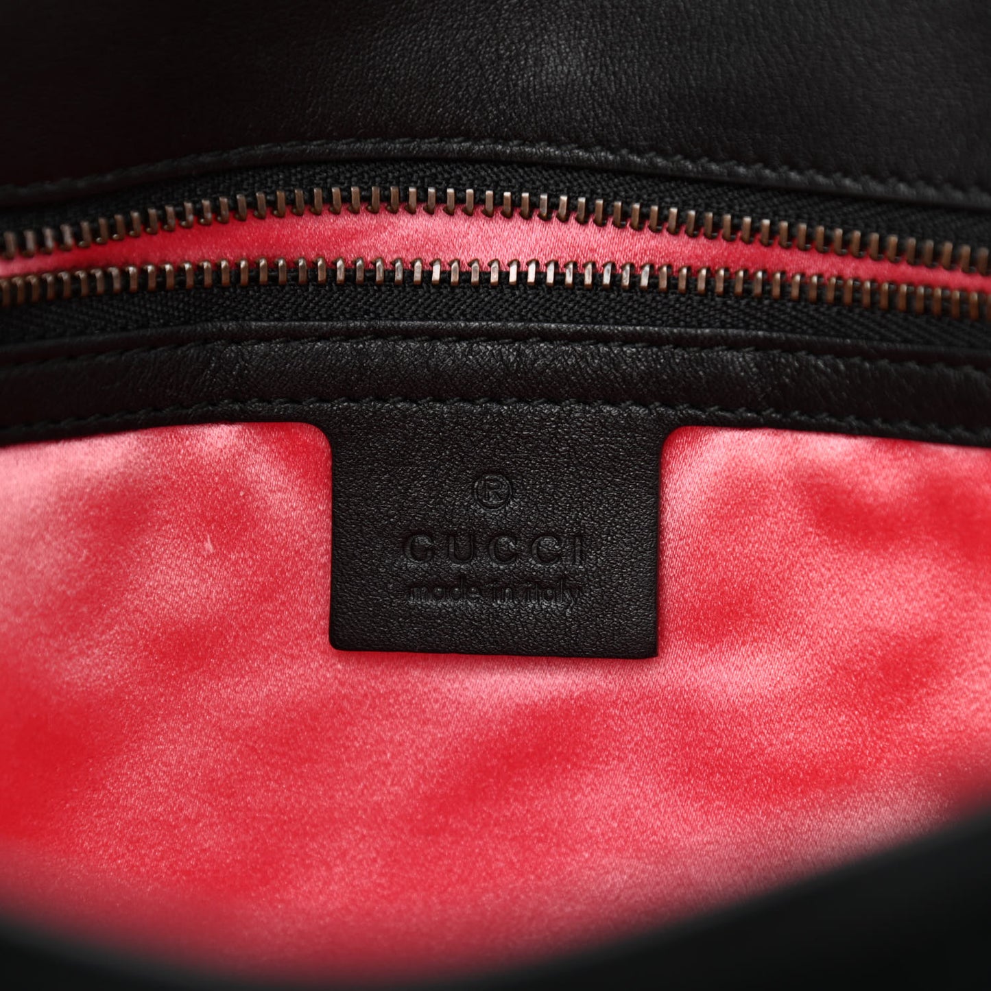 Velvet Matelasse Loved Embroidered Medium GG Marmont Shoulder Bag Black