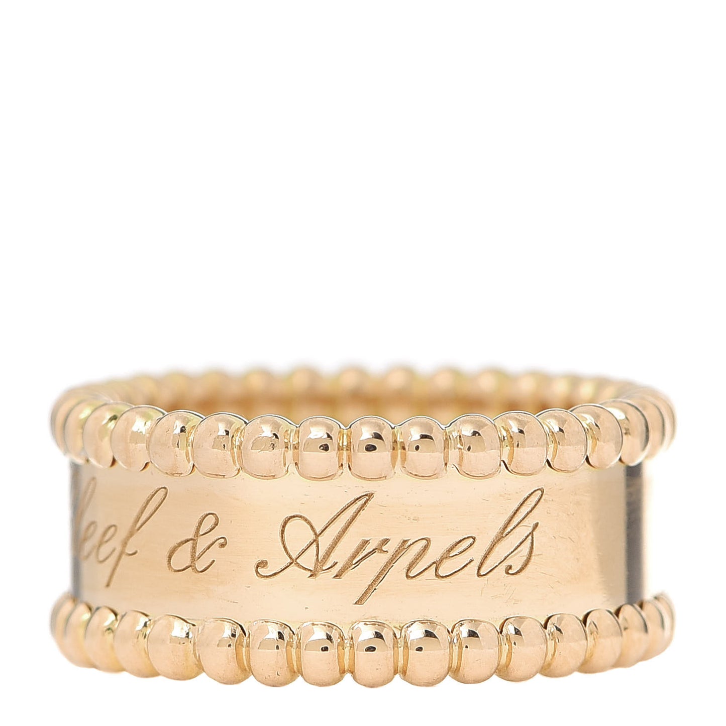 18K Yellow Gold Perlee Signature Ring 47 4.5